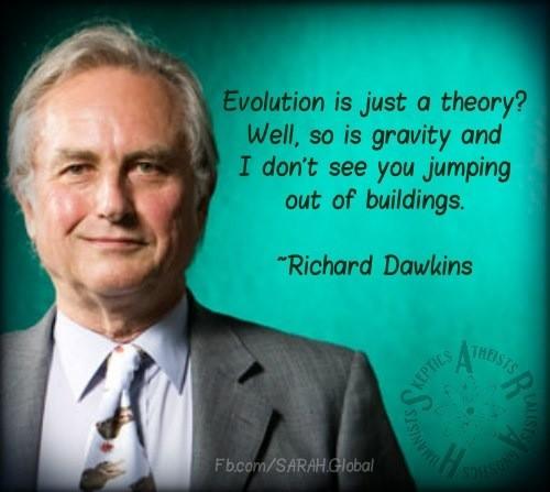 Dawkins - 'evolução é apenas uma teoria'? Dawkins - 'evolução é apenas uma teoria'?