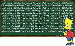Eu vou procurar no Google antes de fazer perguntas idiotas!