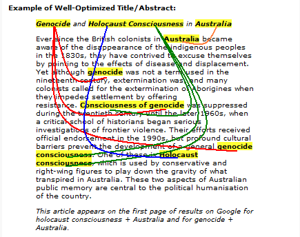 Wiley-Blacwell instructions on how to optimize your article for Search Engines