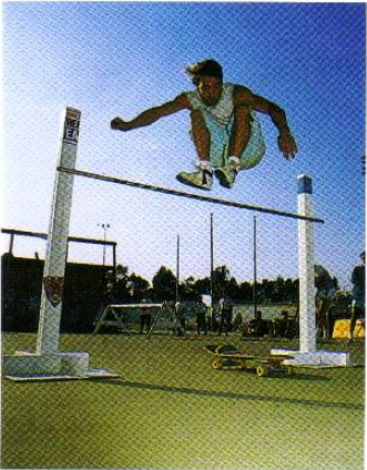 Galileu movimentos independentes num salto de skate