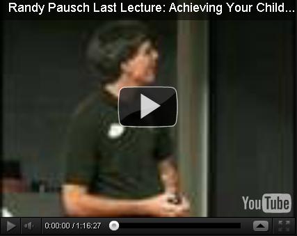 Vídeo 'A última aula de Randy Pausch'
